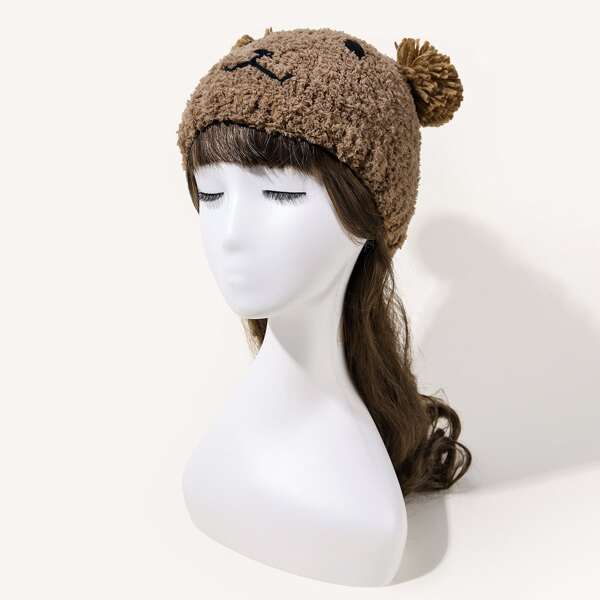 

Cartoon Embroidery Hat, Khaki