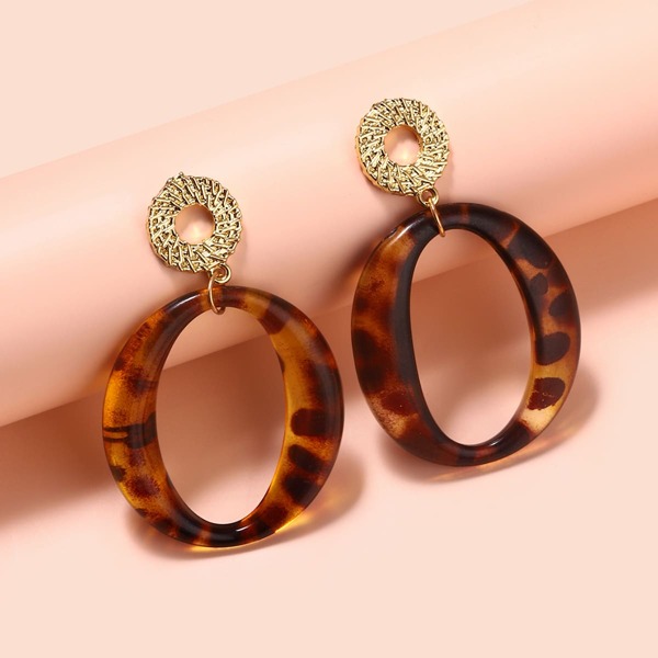 

Geometric Drop Earrings, Multicolor