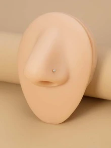 蛋白石裝飾鼻釘 - 金黃色 - 查看 2