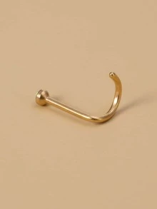 蛋白石裝飾鼻釘 - 金黃色 - 查看 3