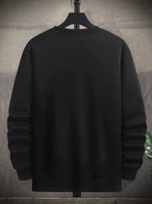 Manfinity Men Floral Print Round Neck Sweatshirt - Black - View 2