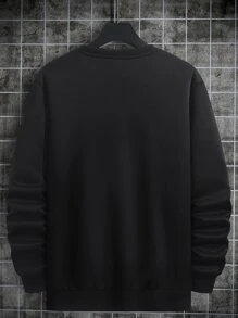 Manfinity Men Floral Print Sweatshirt - Black - View 2