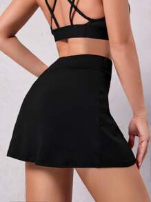 Easithlete 2 In 1 Split Pocket Sports Skort Tennis Skirt