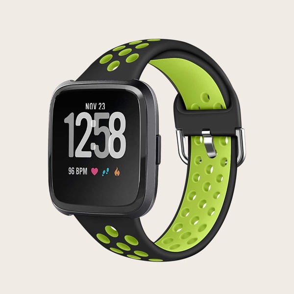 

Colorblock Watchband For Fitbit Versa, Multicolor
