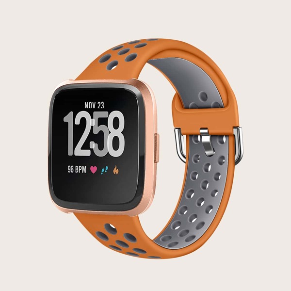 

Colorblock Watchband For Fitbit Versa, Multicolor