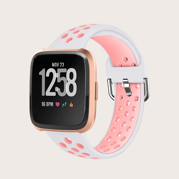 

Color Block Watchband For Fitbit Versa, Multicolor
