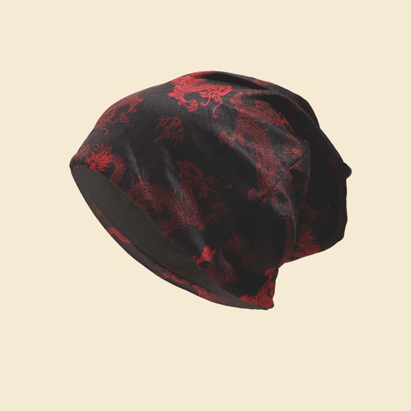 

Chinese Dragon Print Hat, Multicolor