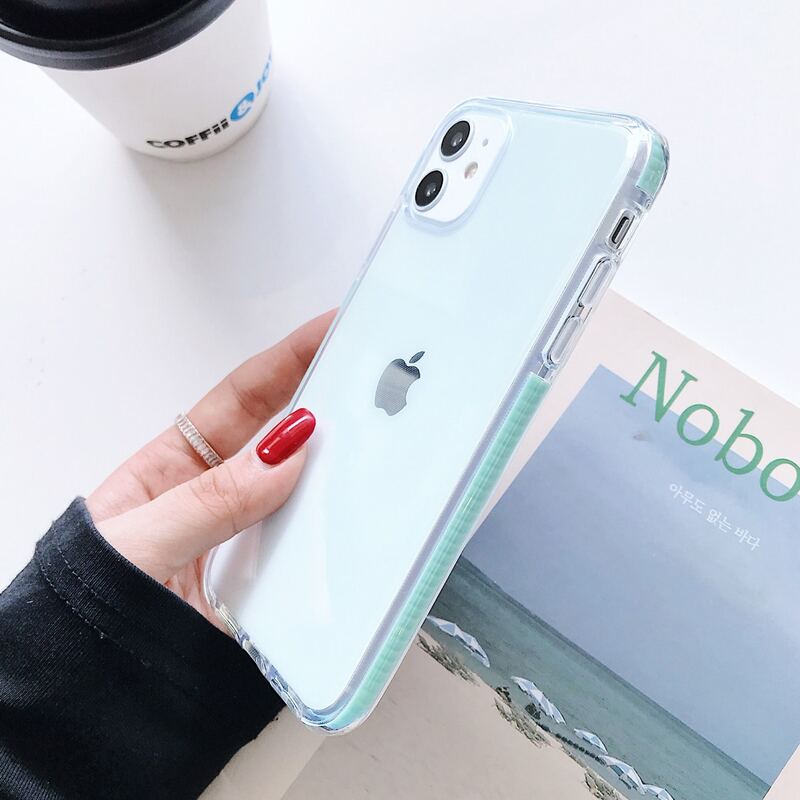 

Clear Phone Case, Green