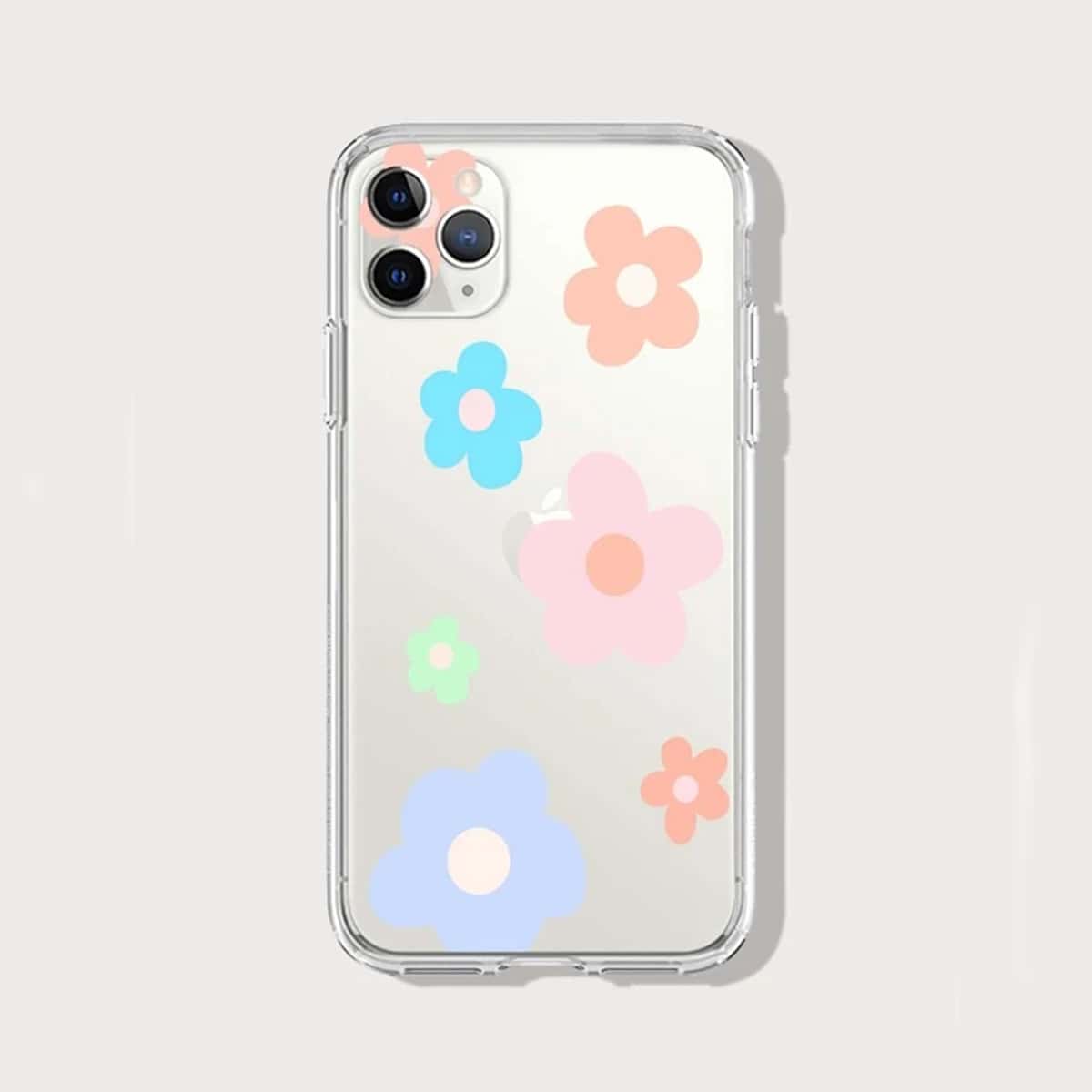 

Flower Pattern Phone Case, Clear
