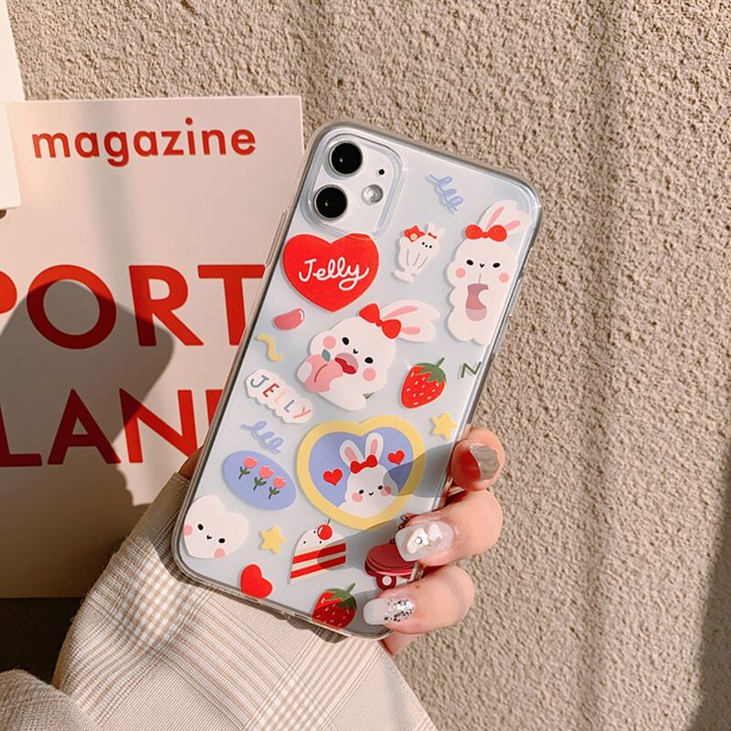 

Rabbit Pattern Phone Case, Multicolor