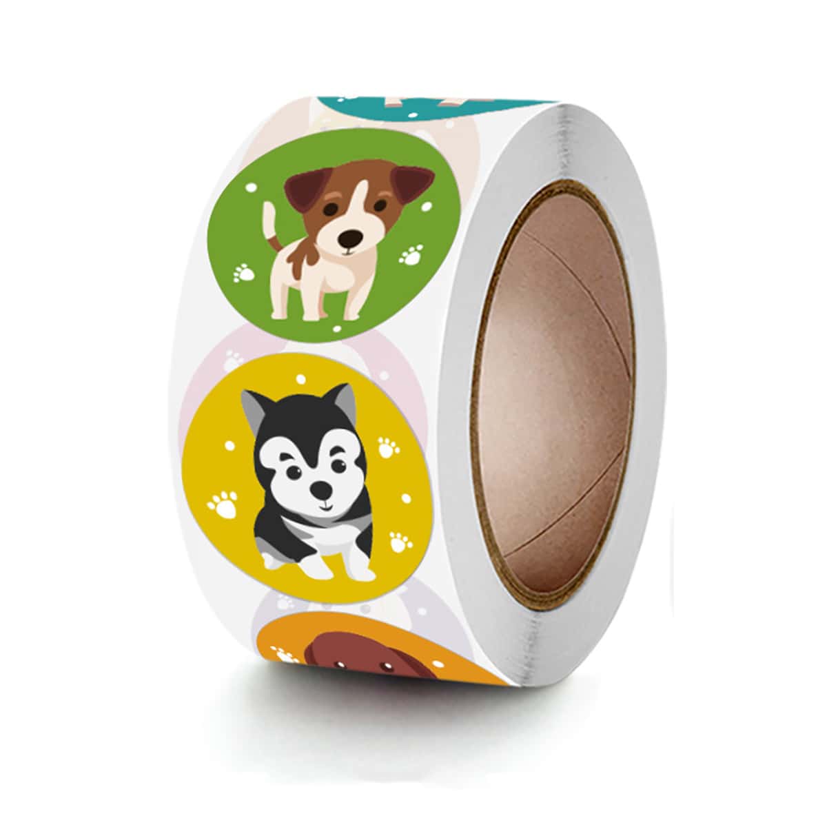 

1roll Dog Print Sticker, Multicolor