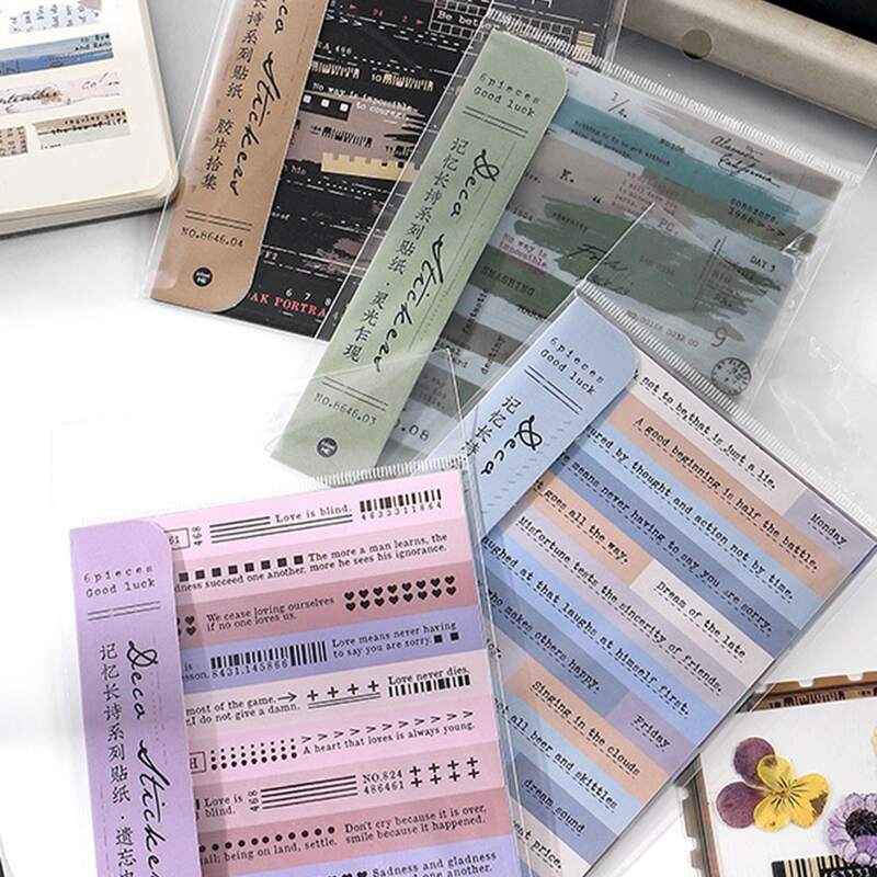 

6pcs Mixed Pattern Sticker, Multicolor