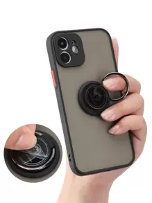 男士戒指支架手機殼，適用於iPhone 15/15Pro/15Plus/15Promax - 黑色 - 查看 3