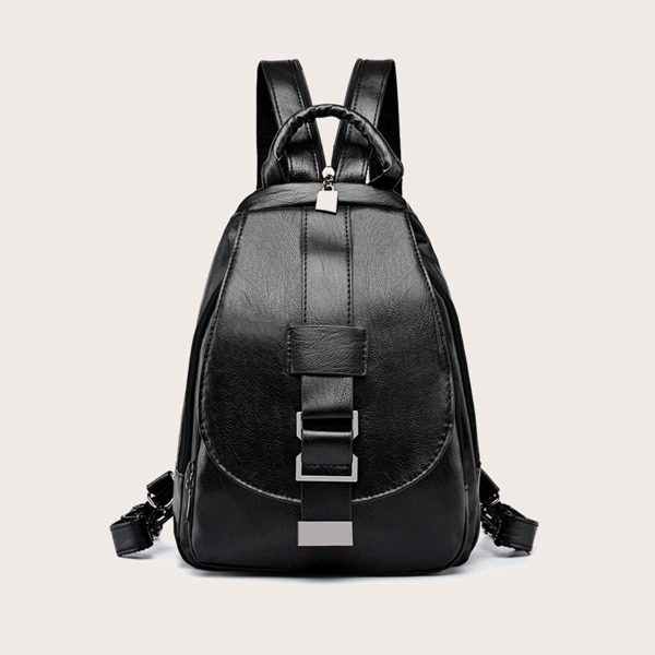

Minimalist Flap Backpack, Black