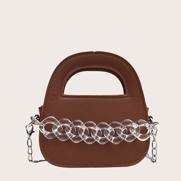 

Chain Decor Novelty Bag, Brown