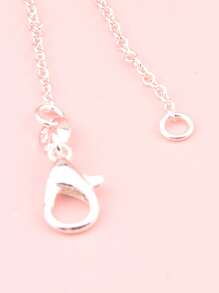 1 件心形彩色绿柱石吊坠项链，简约时尚，适合夏季