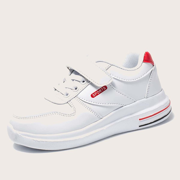 

Girls Stitch Detail Velcro Strap Sneakers, White