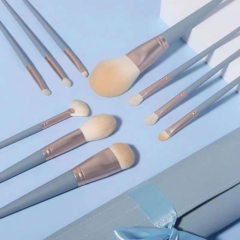 

10pcs Makeup Brush Set, Baby blue