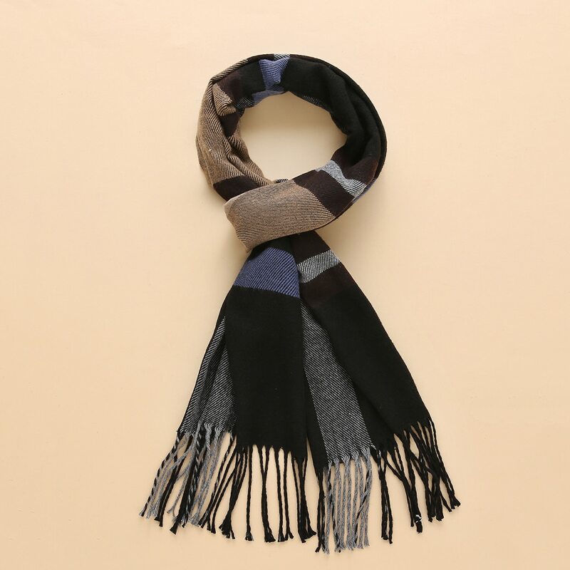 

Guys Plaid Print Scarf, Multicolor