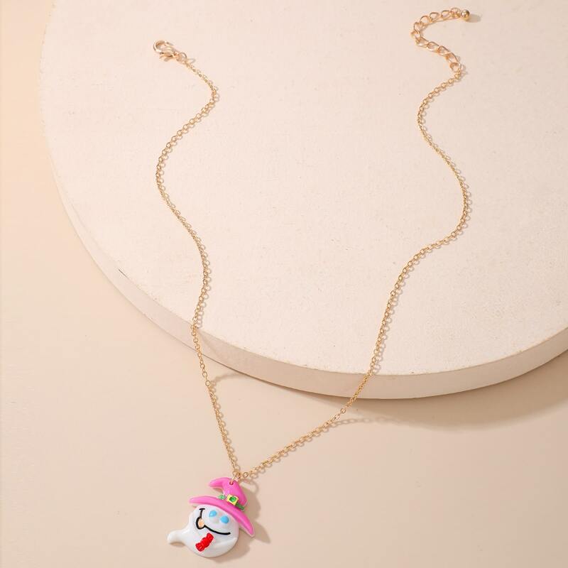 

Ghost Pendant Chain Necklace, Gold