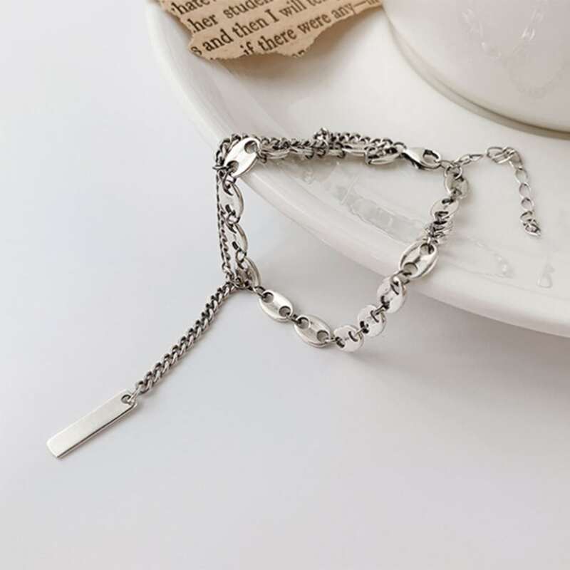 

Geo Decor Chain Bracelet, Silver