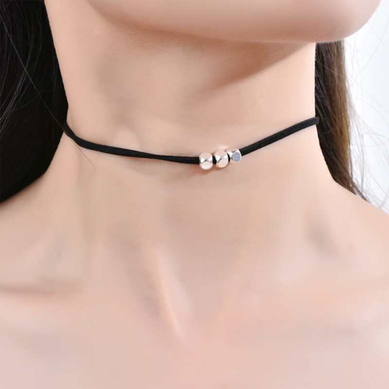 

Bead Decor Choker, Silver