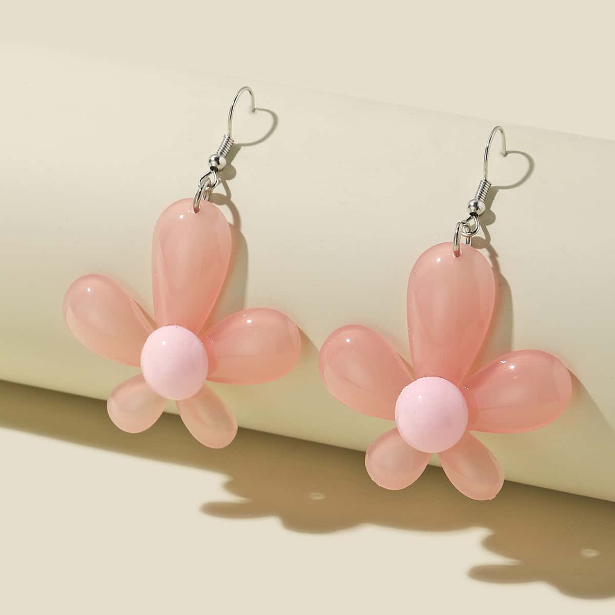 

Floral Drop Earrings, Pink