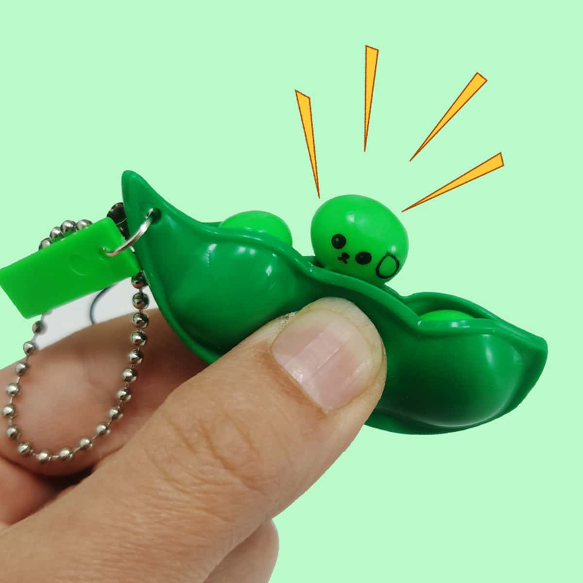 

1pc Edamame Shaped Toy, Green