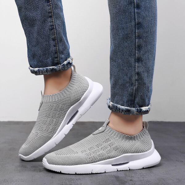 

Minimalist Breathable Slip On Rocking Shoes, Grey