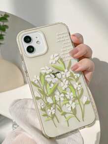 Funda de celular transparente con patrón de flor - Multicolor - Ver 2