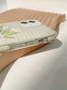Funda de celular transparente con patrón de flor - Multicolor - Ver 5