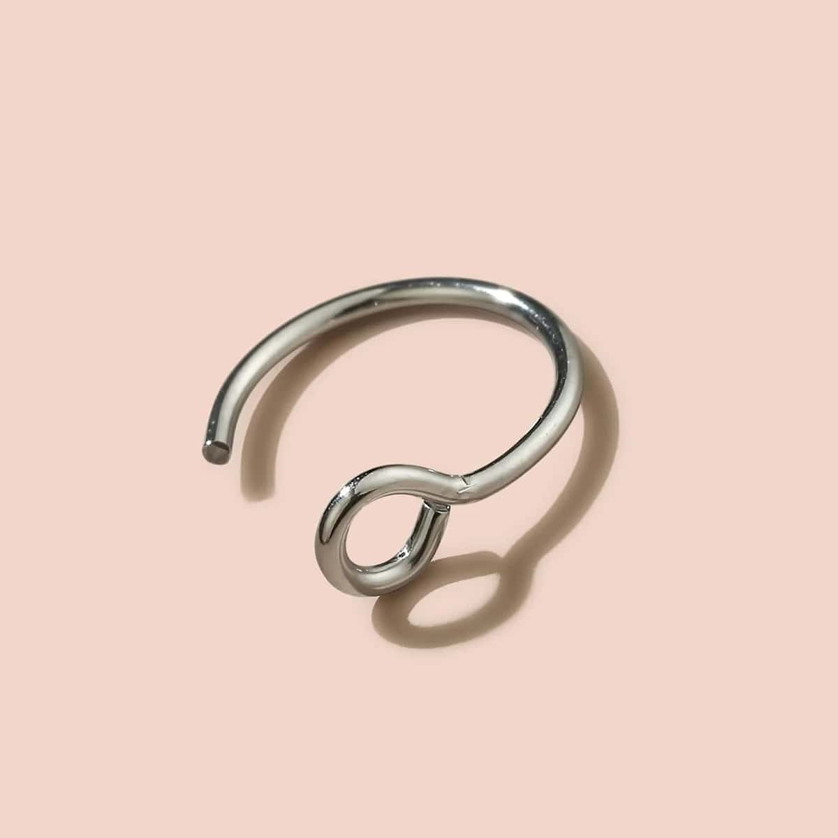 

Stainless Steel Nose Ring, Silver