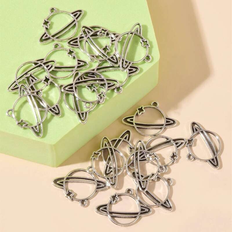 

20pcs Planet DIY Jewelry Accessory, Silver