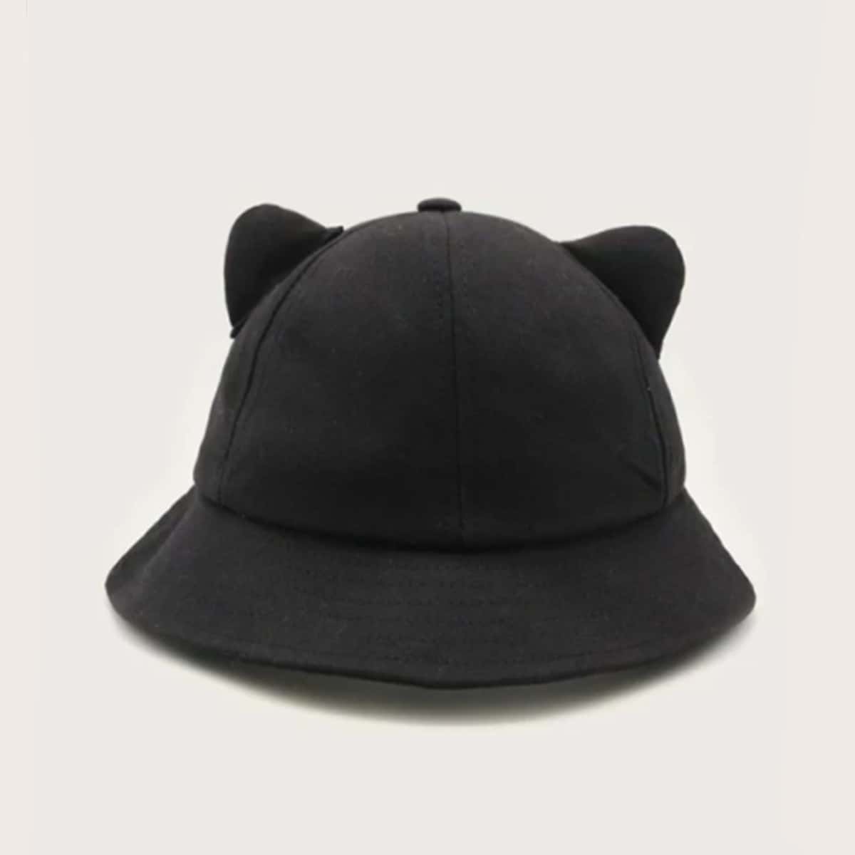 

Ear Decor Bucket Hat, Black