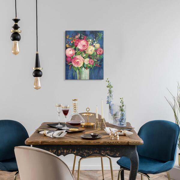 

Floral Print Unframed Painting, Multicolor