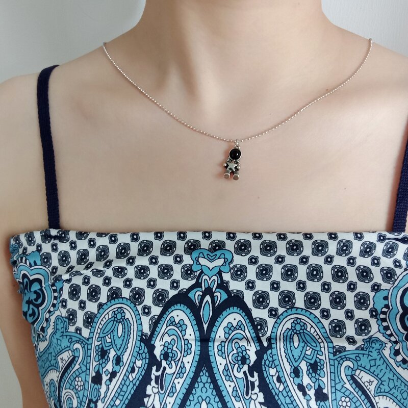 

Astronaut Decor Chain Necklace, Silver