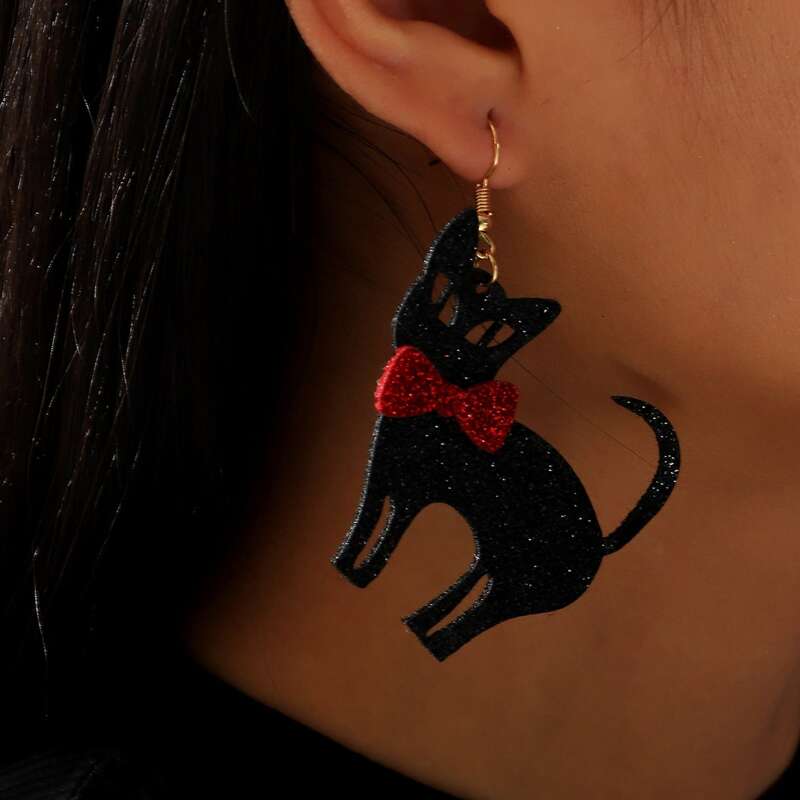 

Cat Drop Earrings, Multicolor