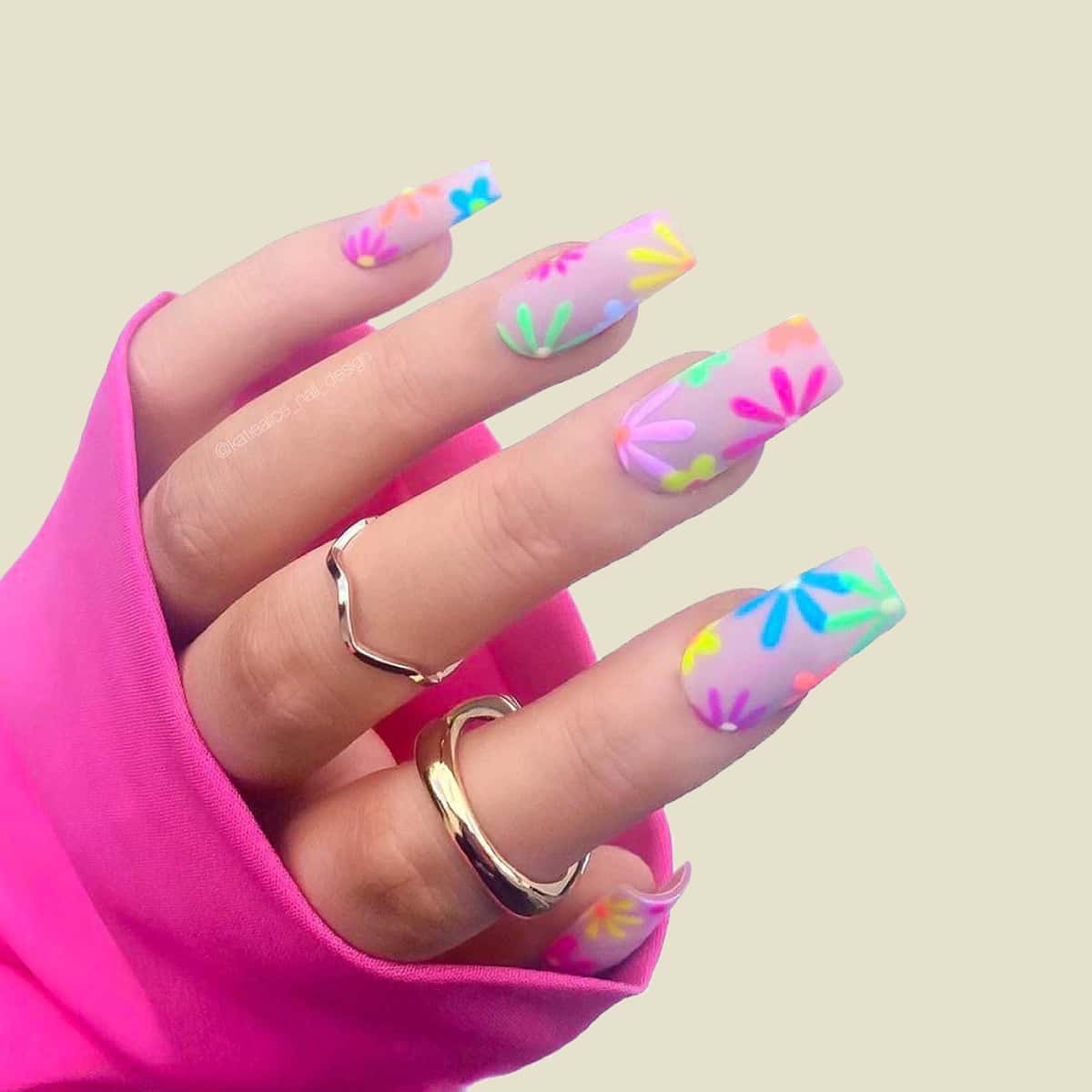 

1sheet Flower Pattern Nail Art Sticker, Olive green