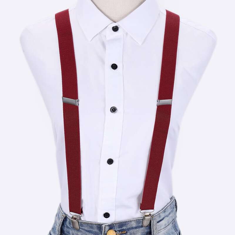 

Solid Suspender Belt, Red
