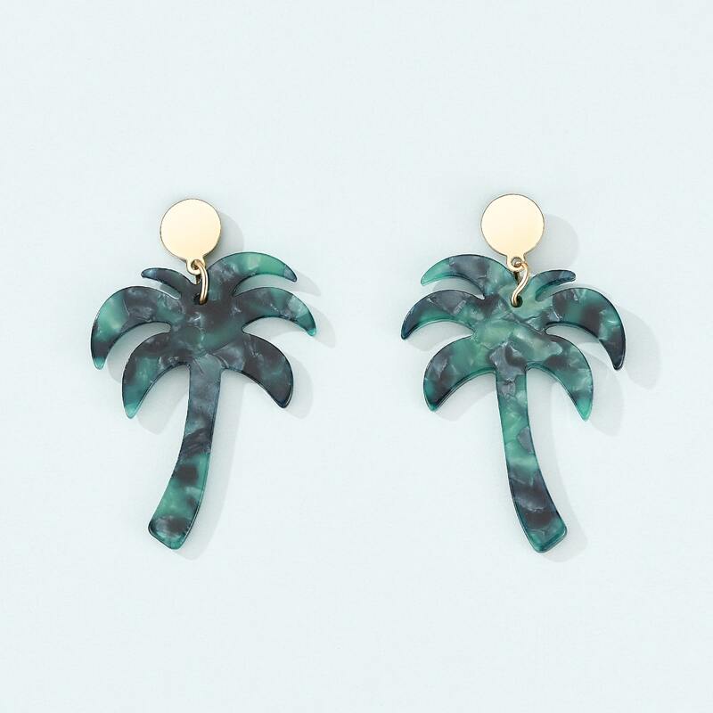 

Coconut Tree Drop Earrings, Multicolor