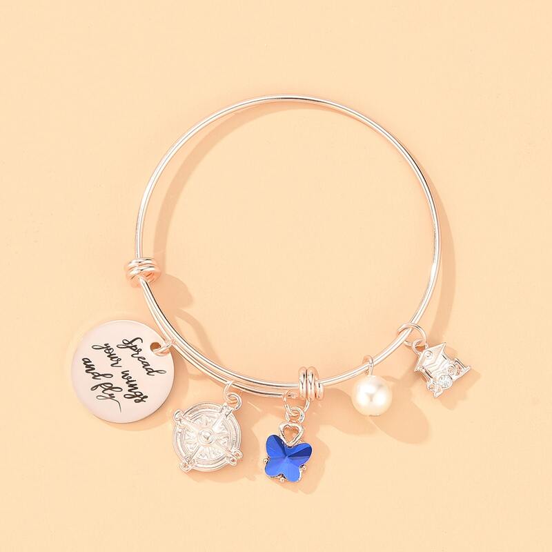 

Butterfly Decor Bracelet, Rose gold