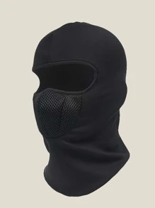 1pc Men Solid Balaclava Cap For Daily Life
