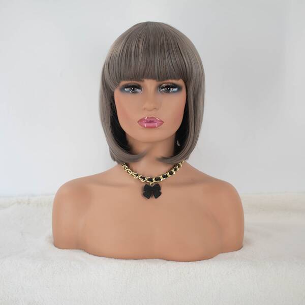 

Short Wig With Bangs, Grey