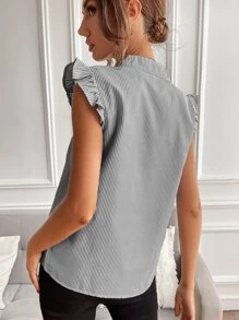 SHEIN Clasi Áo sơ mi nữ Xù Sọc Giải trí - Nhiều màu - Xem 2