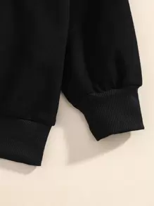 SHEIN Sweatshirt Et Pantalon Graphiques Avec Lettres Pour Jeune Garçon