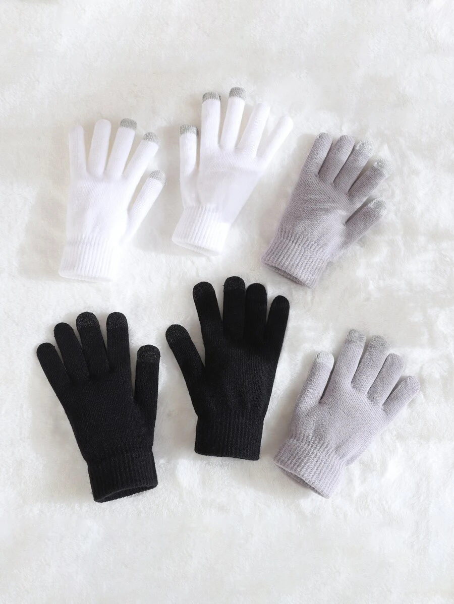3pairs Minimalist Gloves - Multicolor - View 1