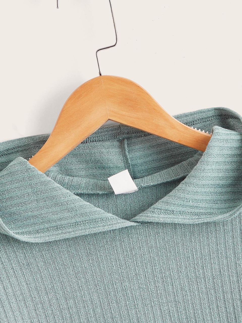 Tween Girl Fashionable Hooded Casual Color Block Knit Sweatshirt