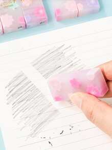 1入組花朵印花隨機橡皮