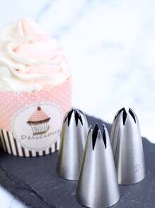 3入組裱花嘴套裝 - 銀色 - 查看 1