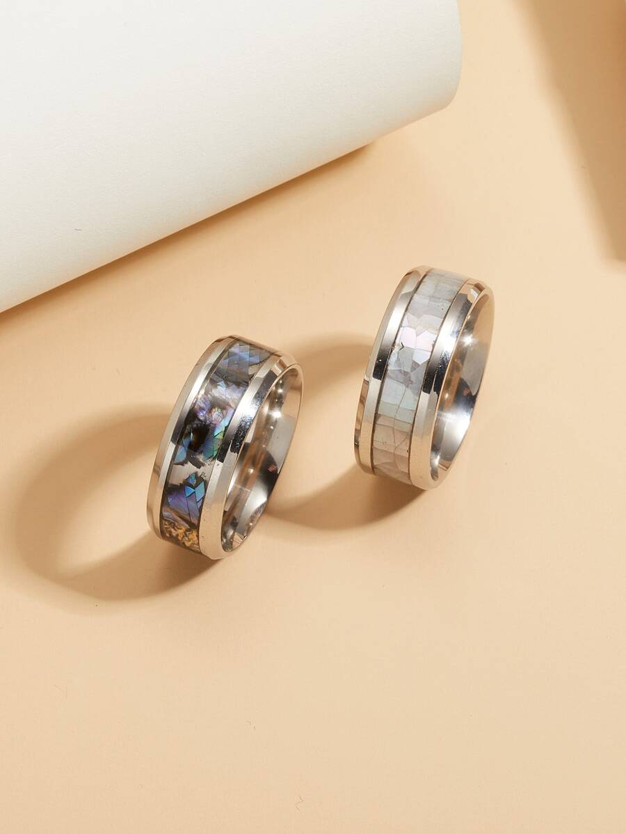 2pcs Stainless Steel Ring
